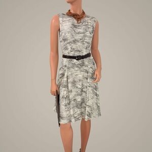 Jason Wu 100% Silk Ivory/Gray Pleated Dress Sz. 8 From Resort 2015 Collection